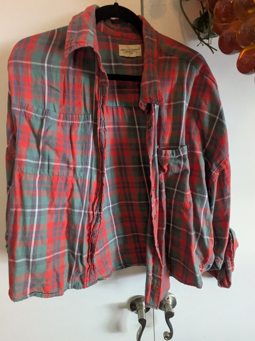 Denim & Supply Ralph Lauren Red and Green Plaid Button-Down Shirt
